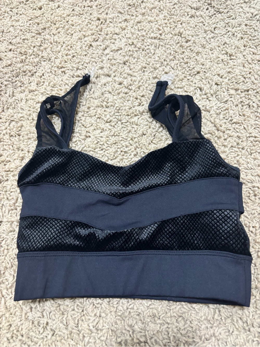 Tiger Friday Black Mesh Top